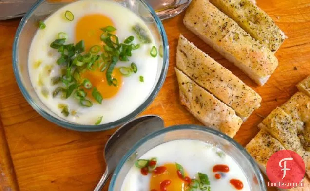 Ovos Mexidos picantes com Focaccia