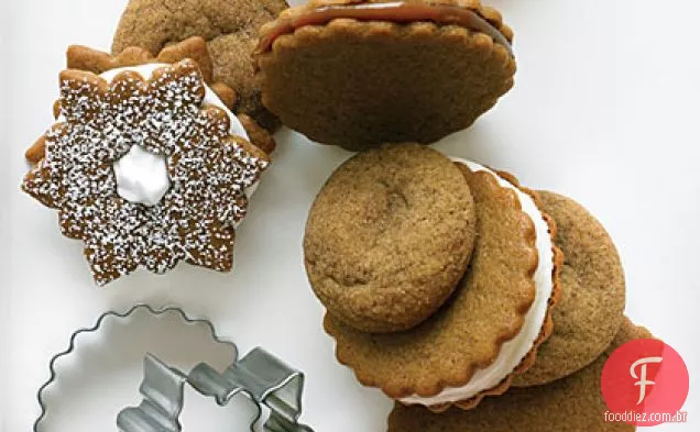 Sorvete Gingersnap Sanduíches