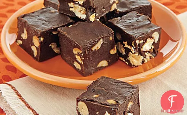 Pipoca e Fudge de amendoim