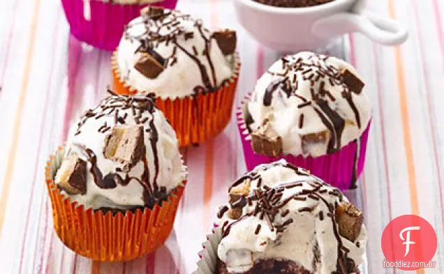 Chocolate-Caramelo Sorvete Cupcakes