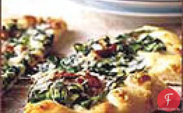Pizza com acelga suíça e Bacon