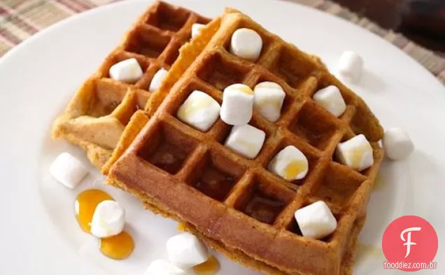 Waffles de batata doce e milho sem glúten