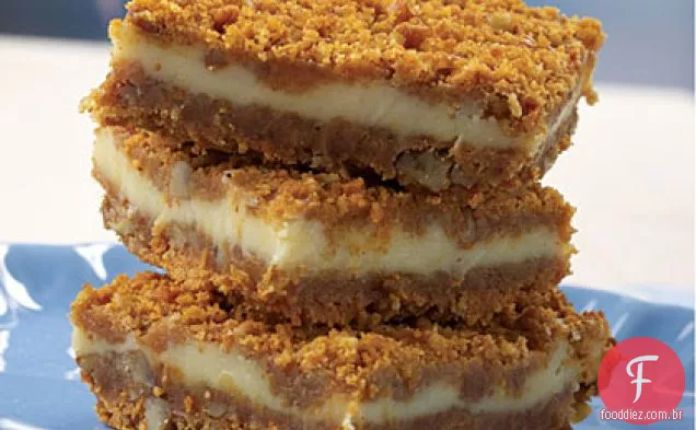 Barras De Cheesecake De Caramelo