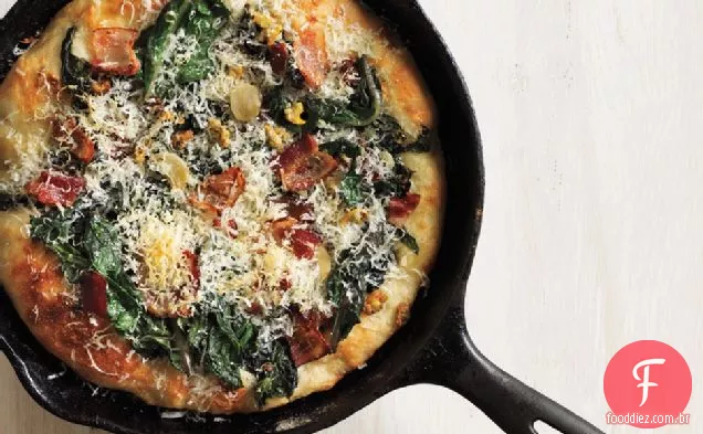 Pizza De Amêijoas, Acelgas E Bacon
