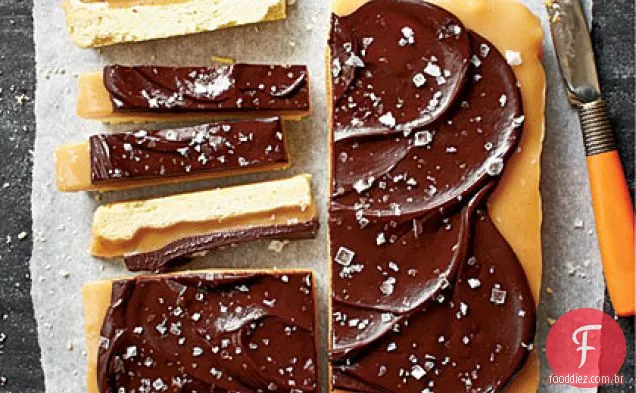 Barras De Shortbread Chocolate-Caramelo