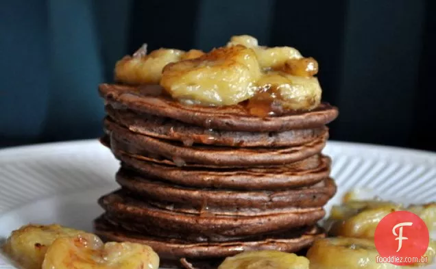 Panquecas De Chocolate Com Banana Assada