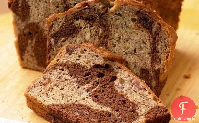 Pão De Banana De Chocolate Marmorizado