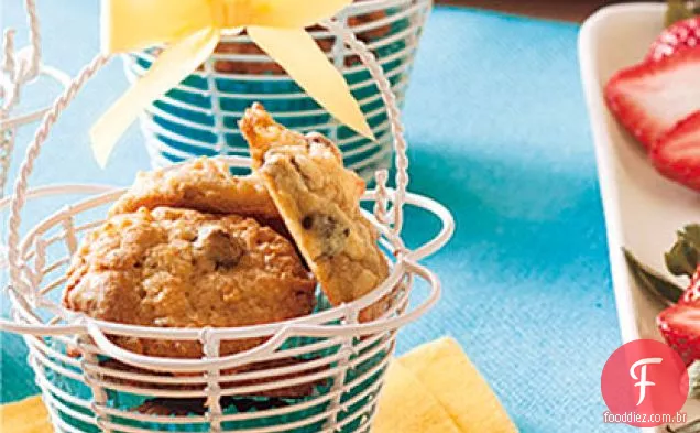 Biscoitos De Chocolate Com Coco E Amêndoa