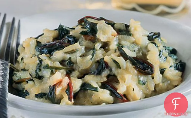 Risoto com acelga suíça