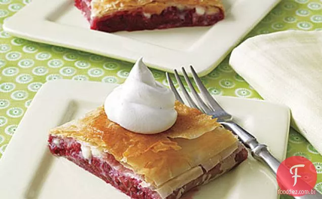 Framboesa e chocolate branco Strudel