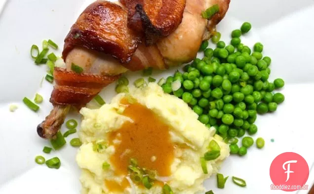 Bacon Envolto Marmite Pernas De Frango