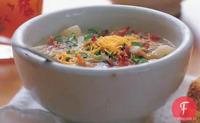 Sopa de batata e Bacon assada