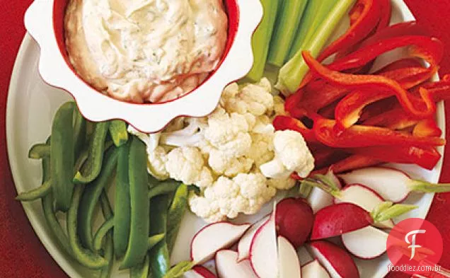 Caesar Dip com Crudités