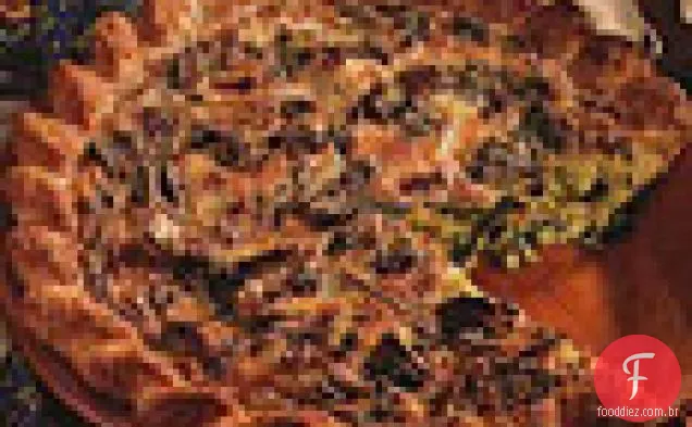 Torta de alho-poró e acelga suíça