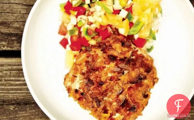 Plantain-Crusted Mahi mahi com salsa de abacaxi de ' The Catch