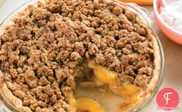 Peach Streusel Pie