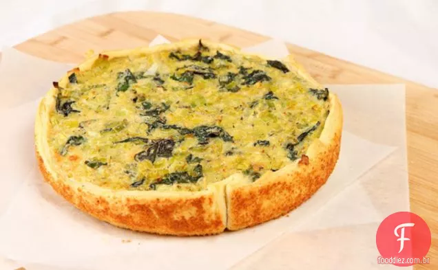 Torta De Alho-Poró E Acelga Vermelha