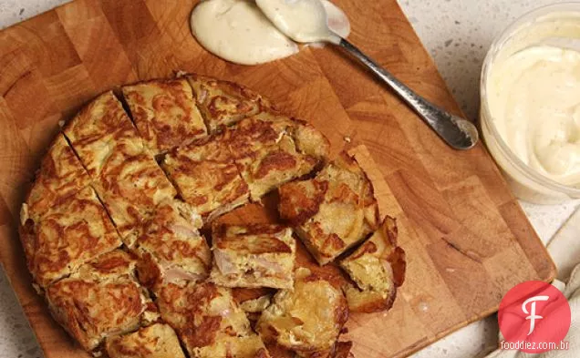 Tortilla espanhola de sal e vinagre com allioli Cheaty rápido