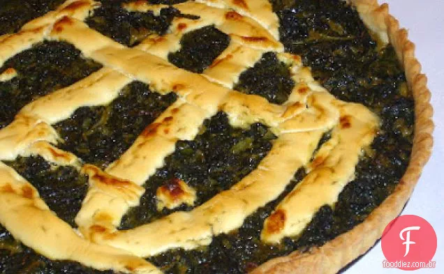 Torta De Acelga Suíça Com Grana Padano E Queijo De Cabra