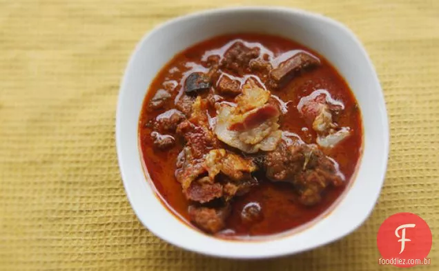Carne de Mangalorean e molho de Bacon