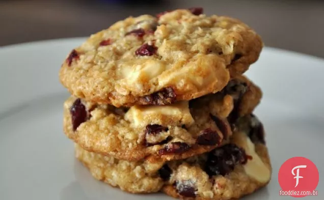 Biscoitos De Aveia Com Cranberry De Chocolate Branco