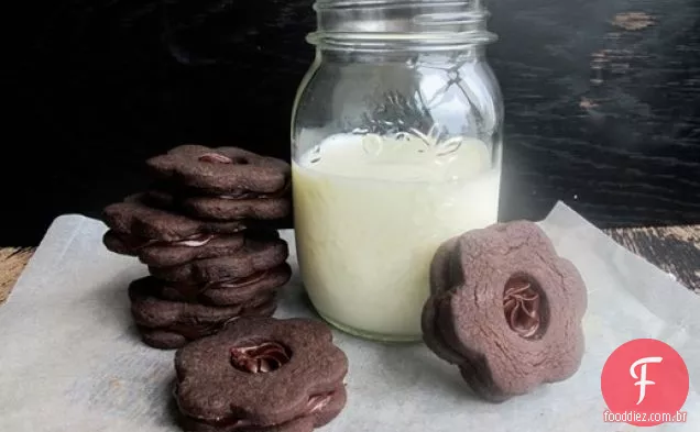 Chocolate Shortbread Sandwich Cookies