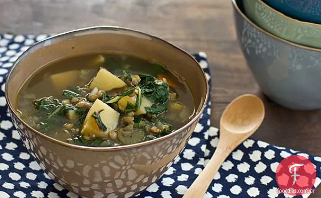 Sopa De Acelga, Lentilha E Batata Com Fogão Lento