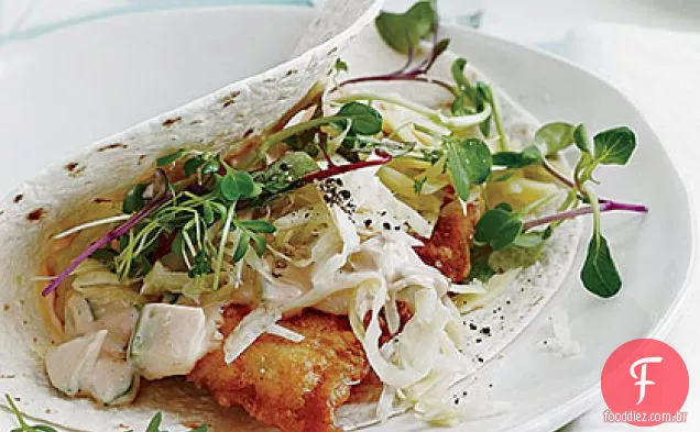 Tacos De Reuben De Peixe Frito