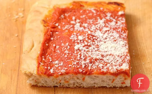 Pizza Caseira Estilo Torta De Tomate Filadélfia