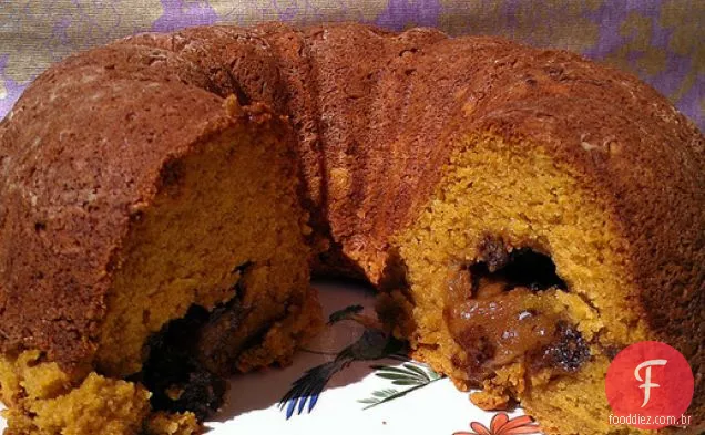 Pão de abóbora recheado com Massa De Biscoito