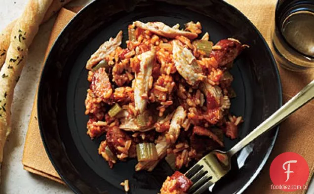 Frango e Salsicha Jambalaya