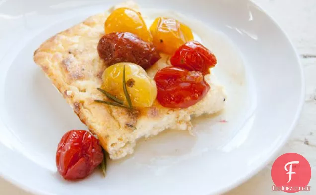 Ricota assada com tomate assado de bordo