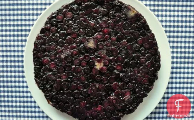 Bolo De Mirtilo De Cabeça Para Baixo