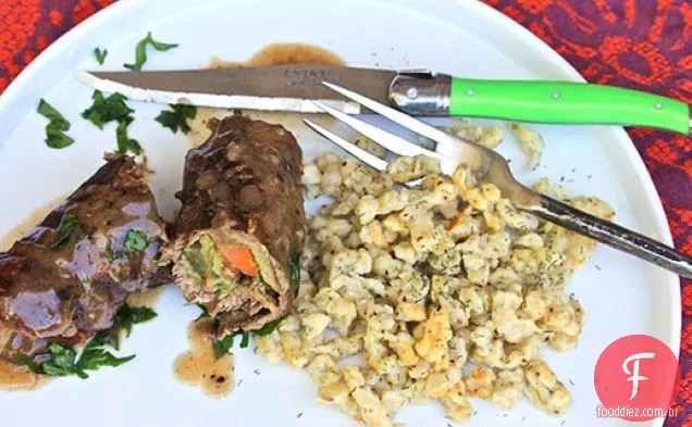 Carne Rouladen Com Dill Spaetzle