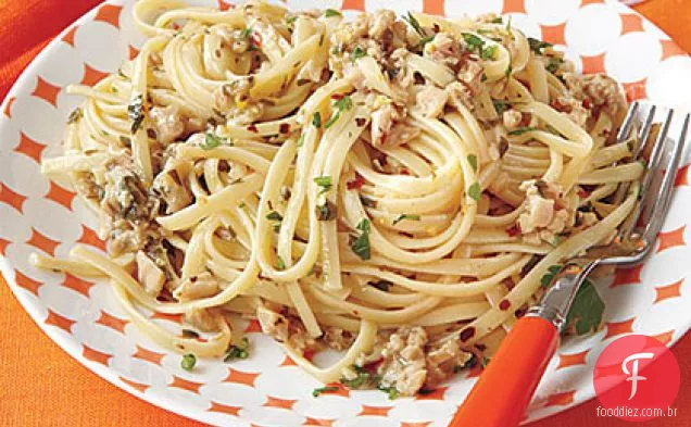Linguine com molho de molusco Branco