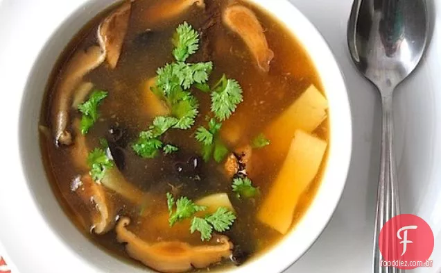 Sopa quente e azeda ao estilo cantonês