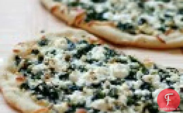 Pizza Bianca Com Queijo De Cabra E Verduras
