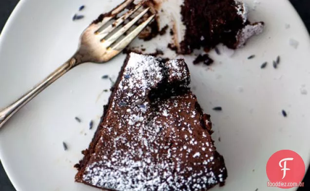 Bolo De Chocolate Sem Farinha Lavender-Earl Grey
