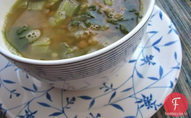 Sopa De Acelga De Lentilha Síria