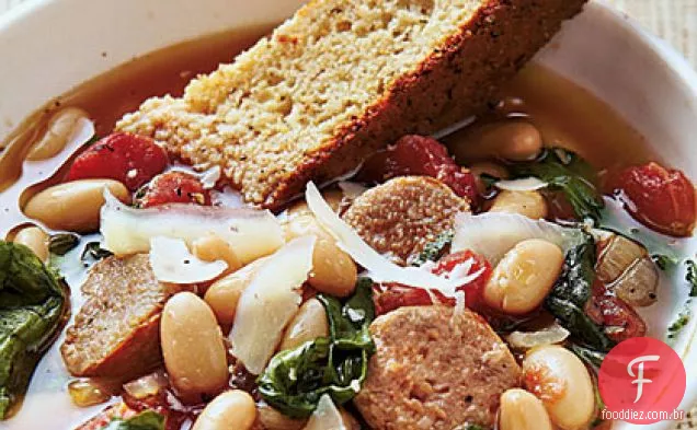 Sopa italiana saudável com parmesão - Pepper Cornbread Biscotti