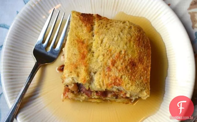Torrada francesa recheada com Maple, Pecan e Bacon