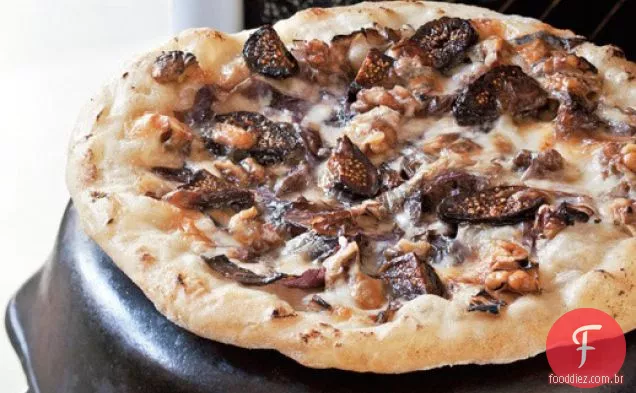 Cozinhe o livro: Fig, Taleggio e Radicchio Pizza