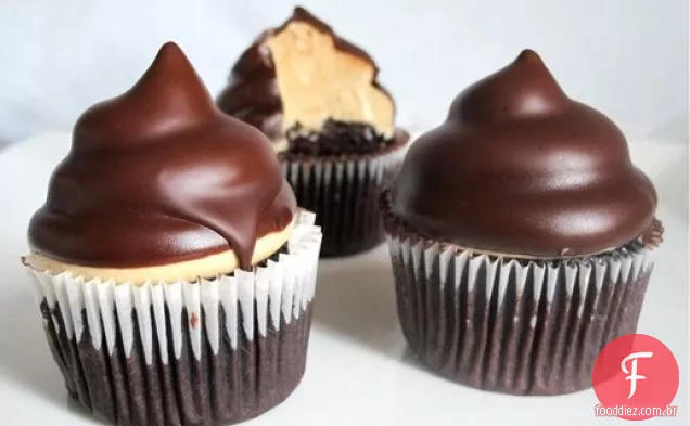 Chocolate Manteiga De Amendoim Cupcakes
