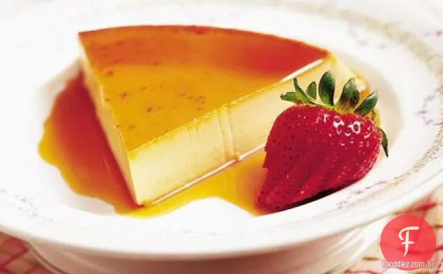 Flan de Porto com aroma cítrico