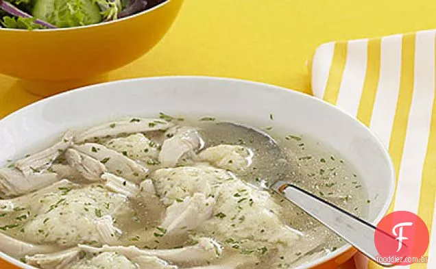 Frango com bolinhos Herbed