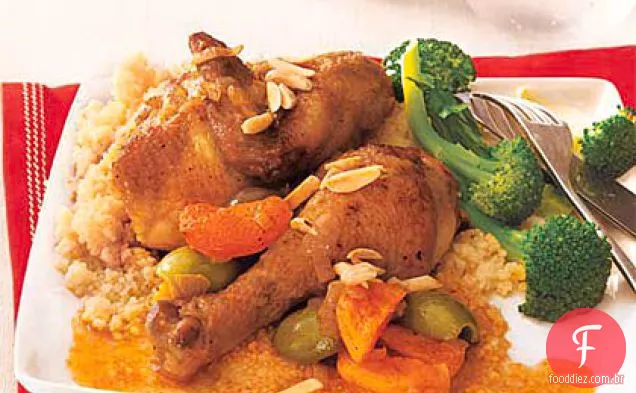 Tagine de frango marroquino com damascos