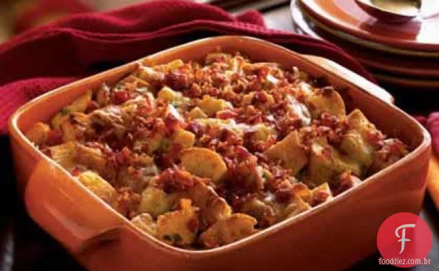 Bacon, Gruyère e estratos de presunto