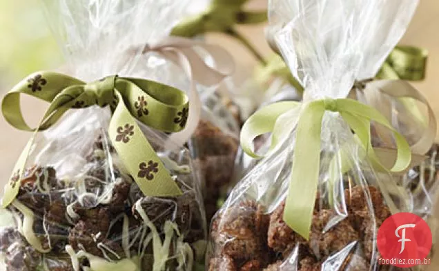 Nozes Torradas Com Chipotle Encharcadas De Chocolate