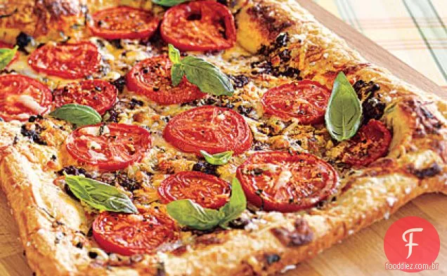 Tomate-Manjericão Tart