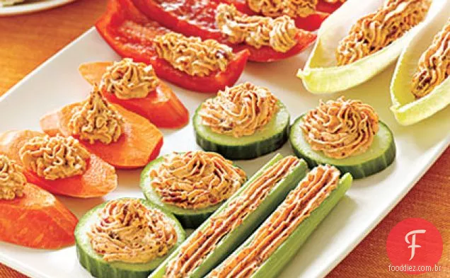 Molho de queijo Herbed com Crudités